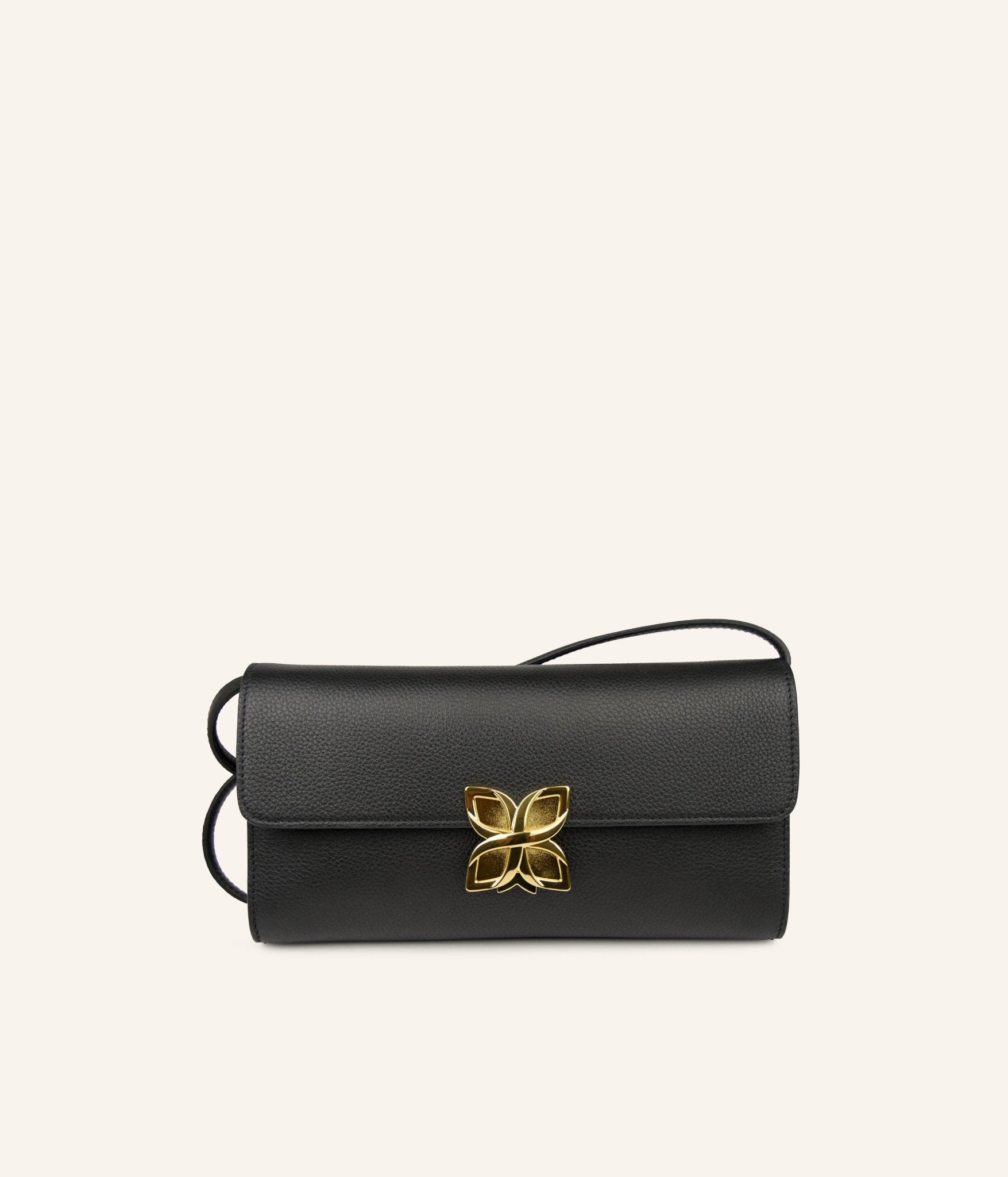 Hortensia Clutch • Noir – Fleuron Paris
